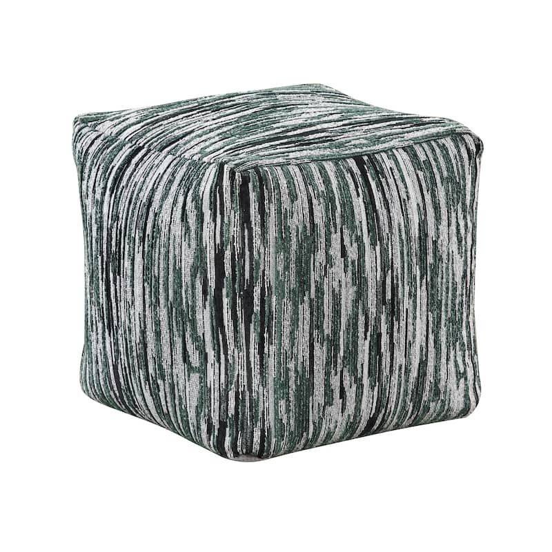 Modern Square Pouf Off Faux Fur Fabric Upholstered Ottoman, Footstool, NonSlip Floor Pouf, Bean Bag Chair, 1pc Sitting Pouf
