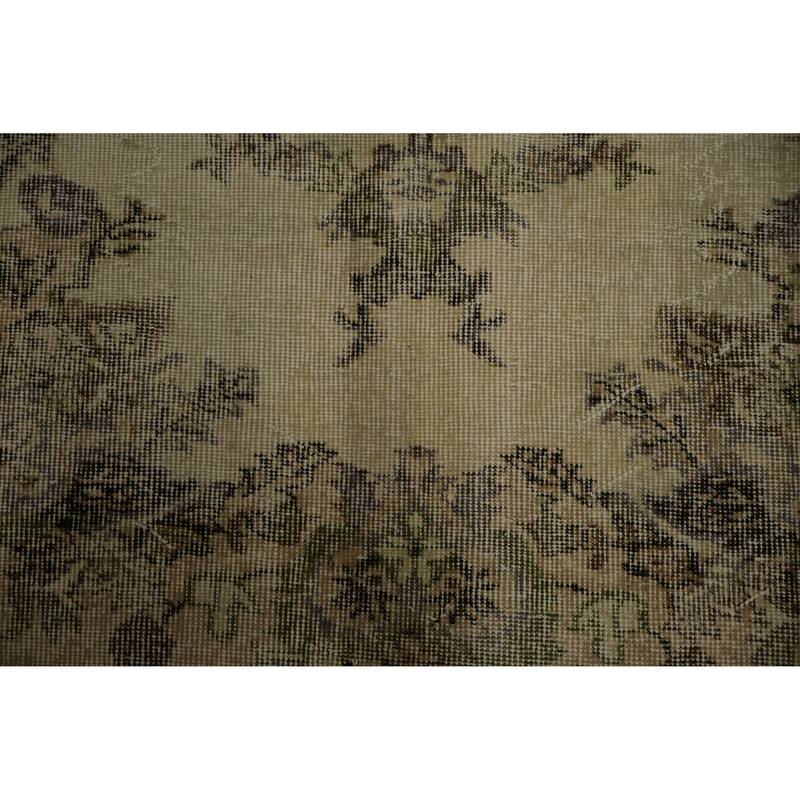 Hand Knotted Oriental 100% Wool Carpet Transitional Floral Beige & Ivories Anatolian Area Rug - 8' 3'' X 4' 11''
