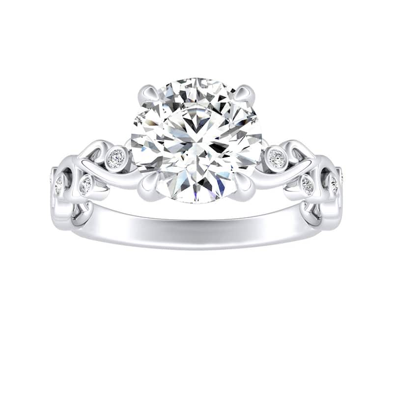 Auriya 14k Gold 2 1/2ctw Vintage Solitaire Moissanite Engagement Ring - White - 9