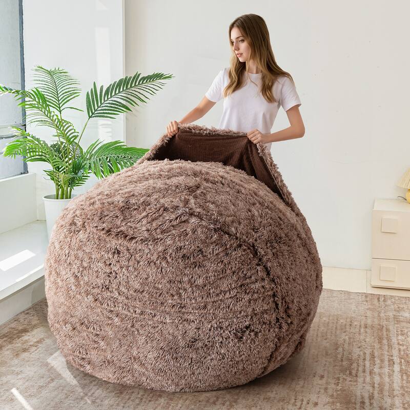 Giant Convertible Bean Bag Chair, Folds from Beanbag to Floor Mattress Bed