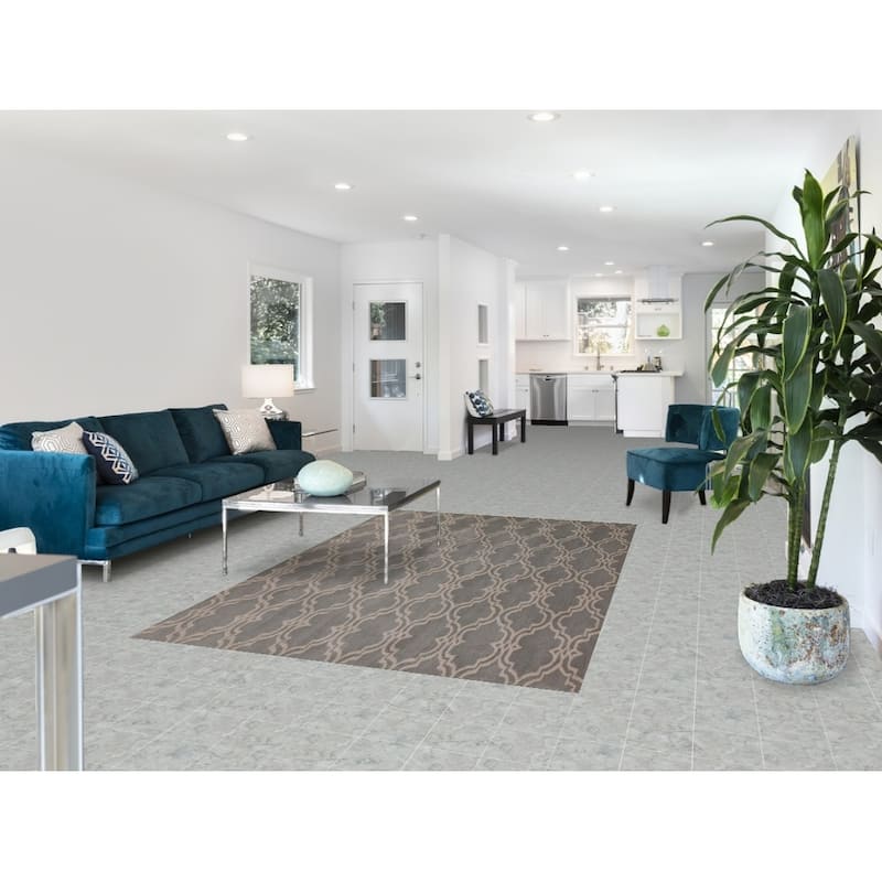 Trellis Indian Area Rug Hand-Tufted Wool Carpet - 5'0" x 8'0"