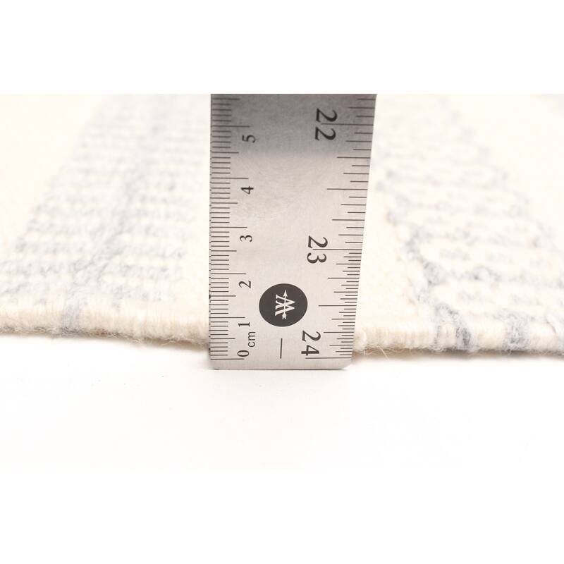 ECARPETGALLERY Flat-Weave Ankara FW Ivory Wool Kilim - 5'1 x 7'7