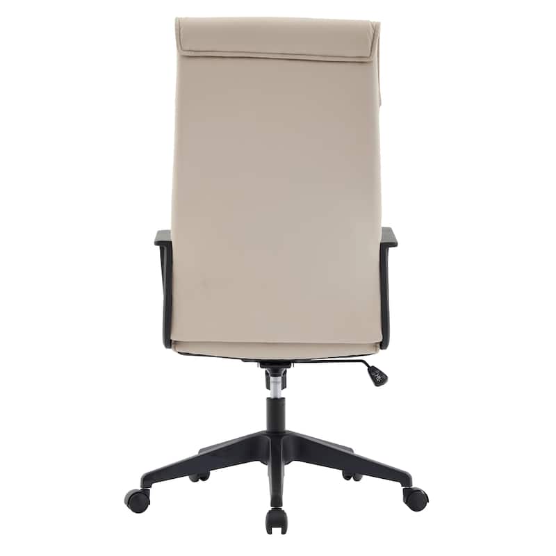 High-Back Leather/Polyester Office Chair Adjustable Height Swivel & Tilt Aiaria Series - N/A