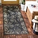 preview thumbnail 1 of 6, SAFAVIEH Courtyard Marlys Waterproof Patio Backyard Rug 2'3" x 10' Runner - Black/Sand