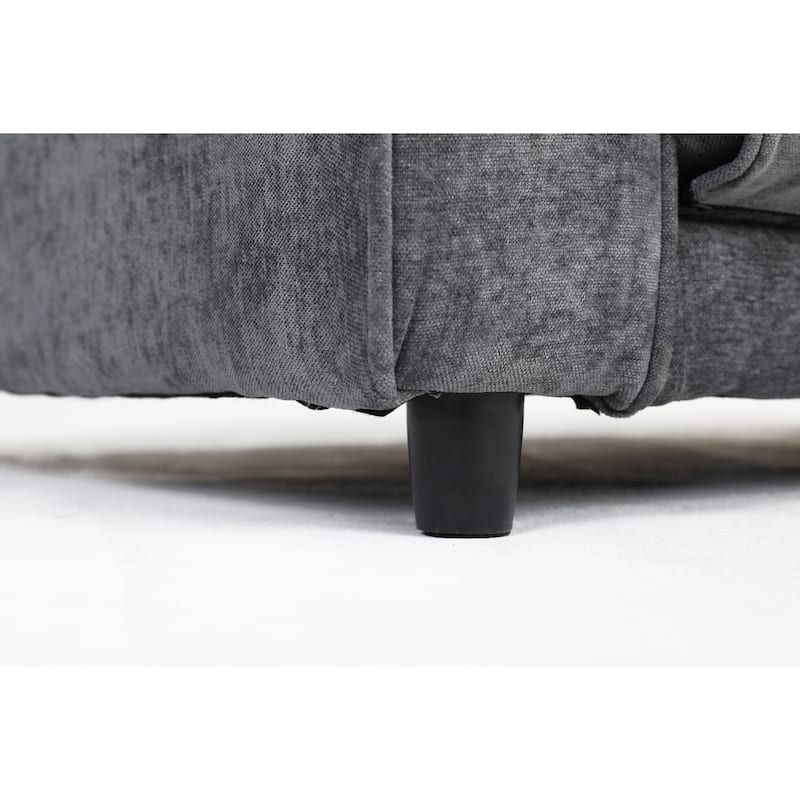 Sofa Bed with Pull-Out Straps, Velvet Sleeper Sofa with Side Storage Bags, Convertible Lounge Chaise Loveseat Daybed