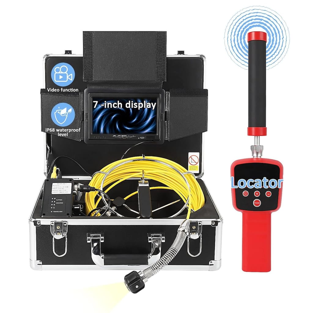 Sewer Camera with 512Hz Locator, DVR Function 100 ft/30 m - N/A