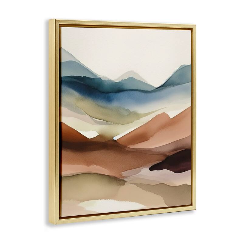 Stupell Abstract Desert Landscape Framed Floater Canvas Wall Art Design by Andrea Haase