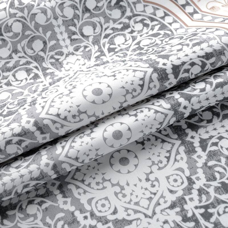 DriftAway Adrianne Pastel Damask Printed Window valance