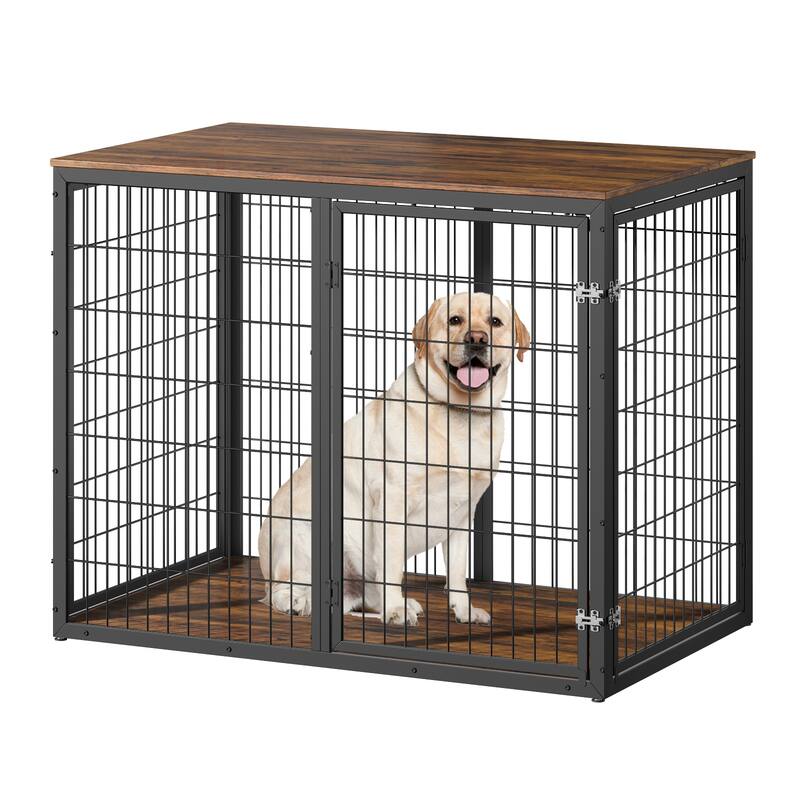 47'' Dog Crate Dog Cage Furniture with 3 Doors for Large and Medium Dogs