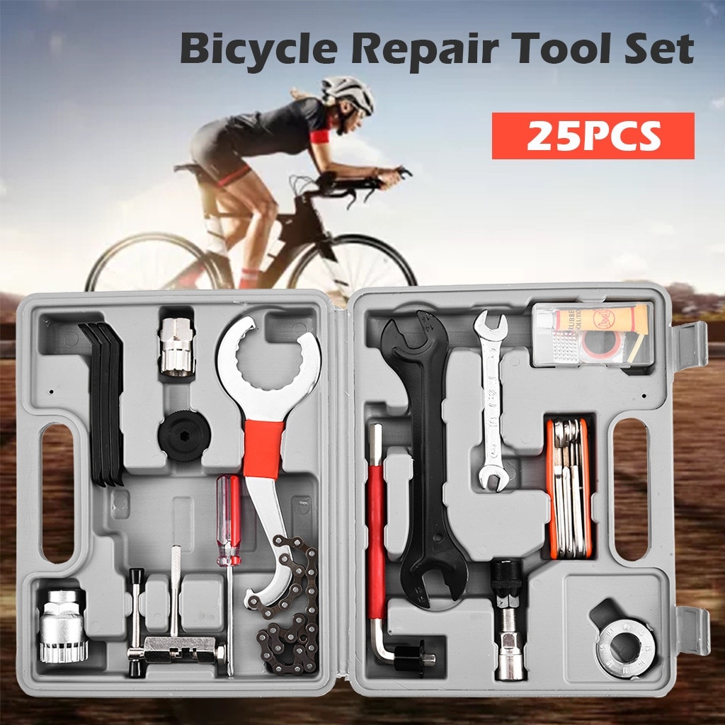 Cyclists Bicycle Repair Tools Tool Kit Set 25pcs Bike Tool Kit