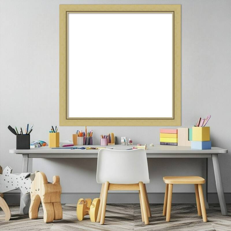 Amanti Art Landon Gold Narrow Framed Dry Erase Magnetic Board