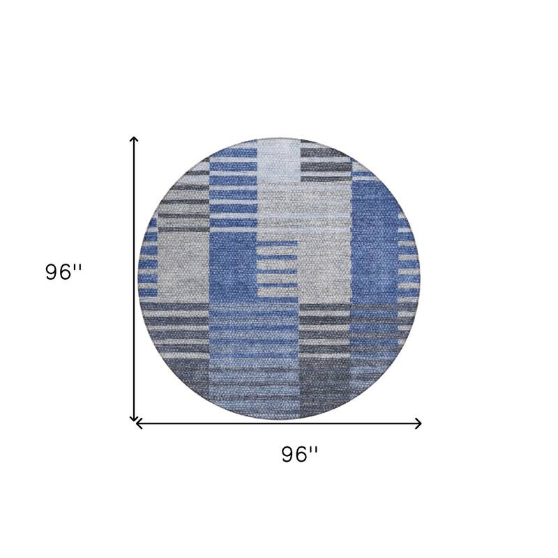 HomeRoots Striped Transitional Rectangle Outdoor Rug