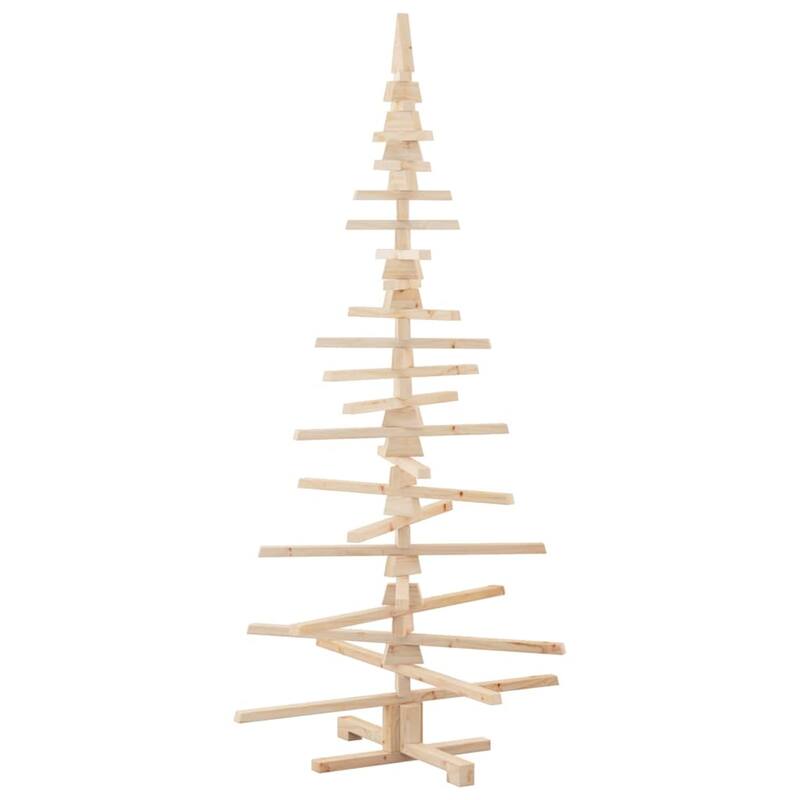 vidaXL Wooden Christmas Tree for Decoration 70.9" Solid Wood Pine