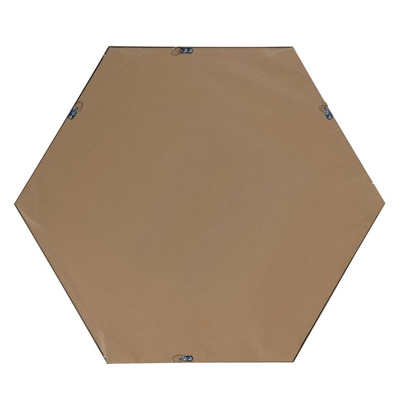 Kate and Laurel Rhodes 6-Sided Hexagon Wall Mirror - 30.75x34.75