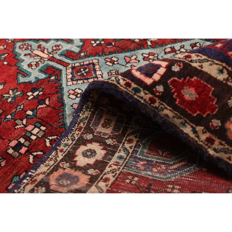 ECARPETGALLERY Hand-knotted Anatolian Vintage Dark Red Wool Rug - 4'1 x 6'4