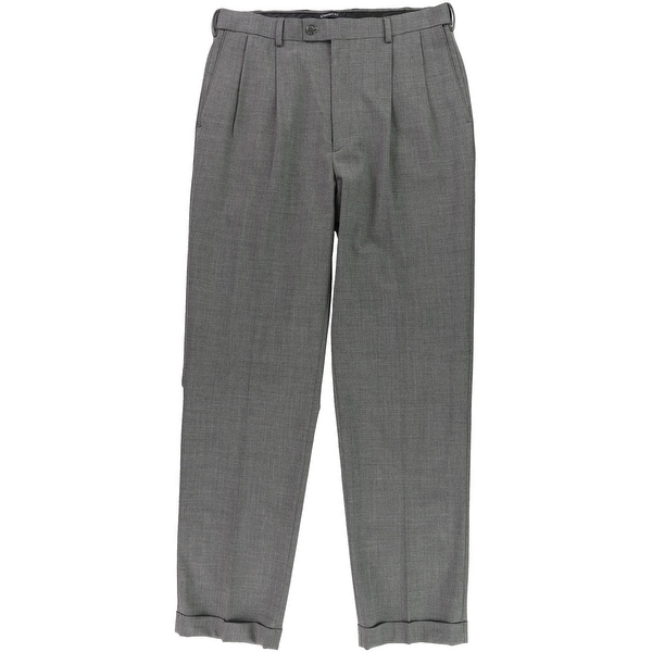 Louis Raphael Mens Straight Dress Pants Slacks, Grey, 34W x 34L - 34W x 34L. Opens flyout.