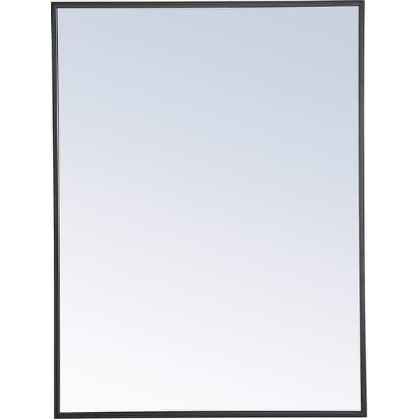 slide 2 of 11, Elegant Lighting Eternity 32" x 24" Rectangular Metal Framed Wall Black