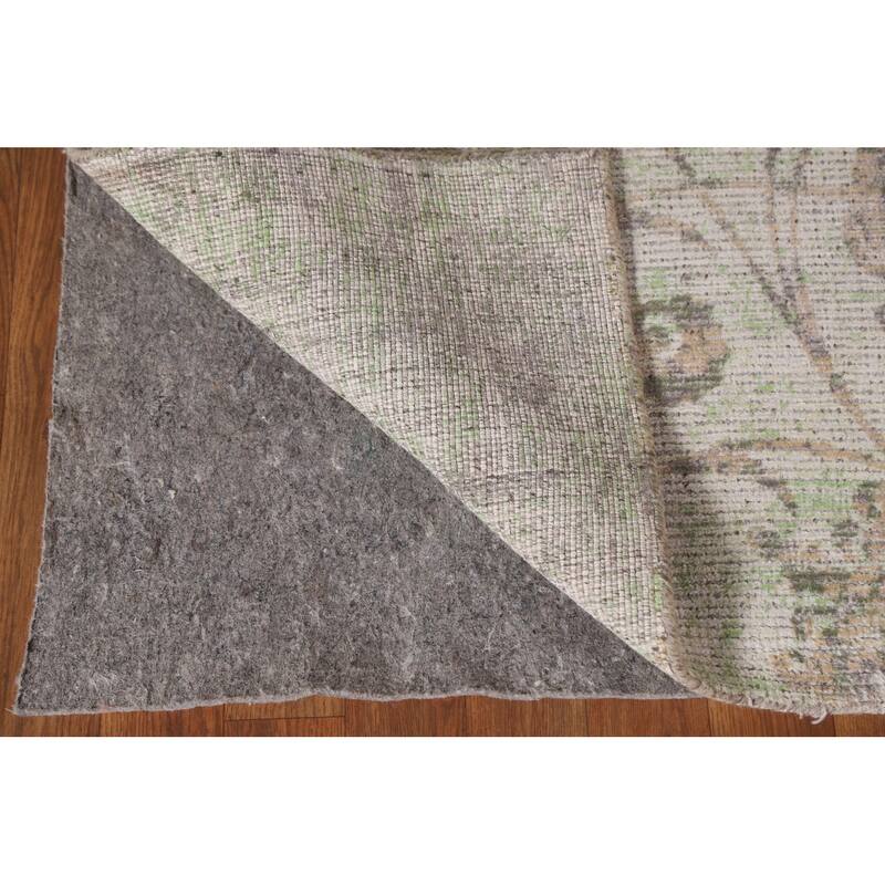 Floral Modern Oriental Area Rug Hand-Knotted Wool Carpet - 7'11"x 11'5"