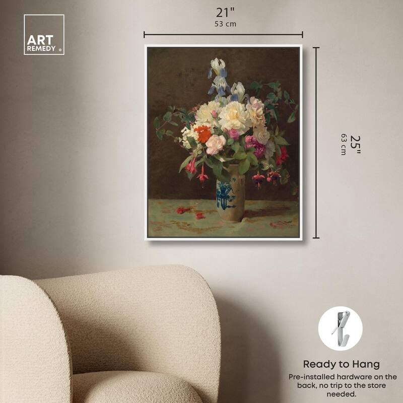 Lambdin Vase of Flowers Canvas by Art Remedy