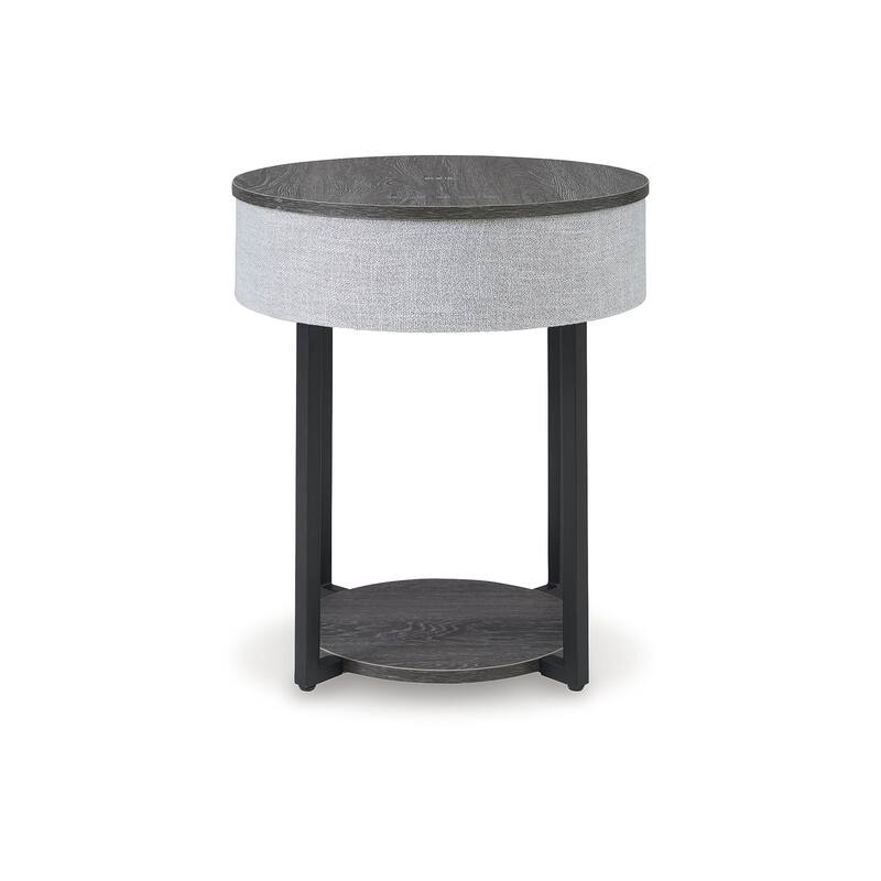 Signature Design by Ashley Sethlen Gray/Black Accent Table - 18"W x 18"D x 22"H