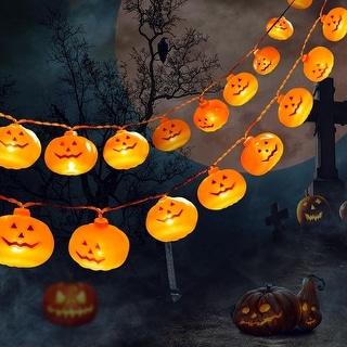 Halloween Decorations 6.56 FT 10LED Pumpkin String Lights
