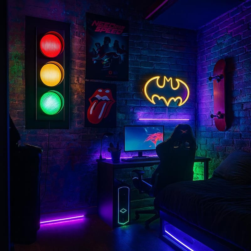 Retro Traffic Light Wall Lamp