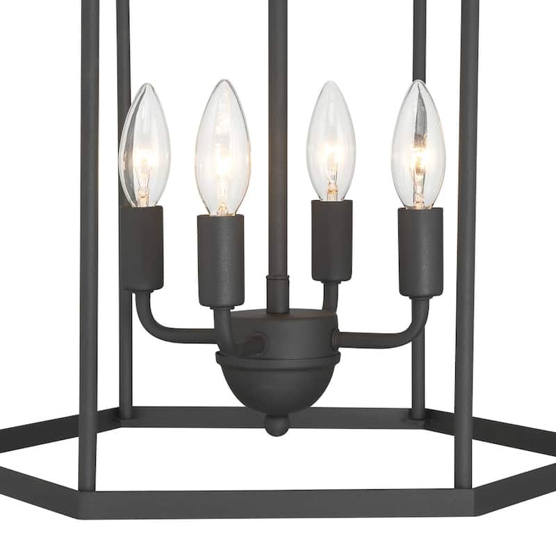 Acroma Dimmable Geometric Lantern Drum Chandeliers