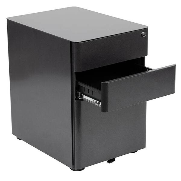 Shop Flash Furniture 3 Drawer Mobile Locking Filing Cabinet With
