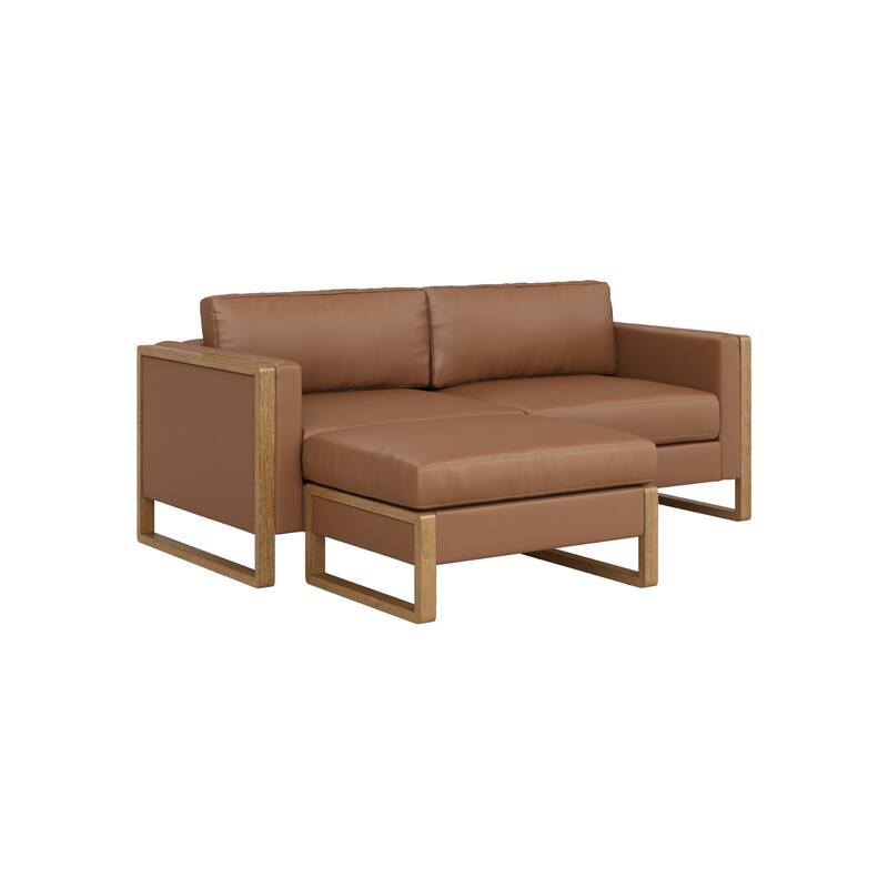 Madison Modern Upholstered Modular Sofa or Couch for Living Room with Solid Wood Legs