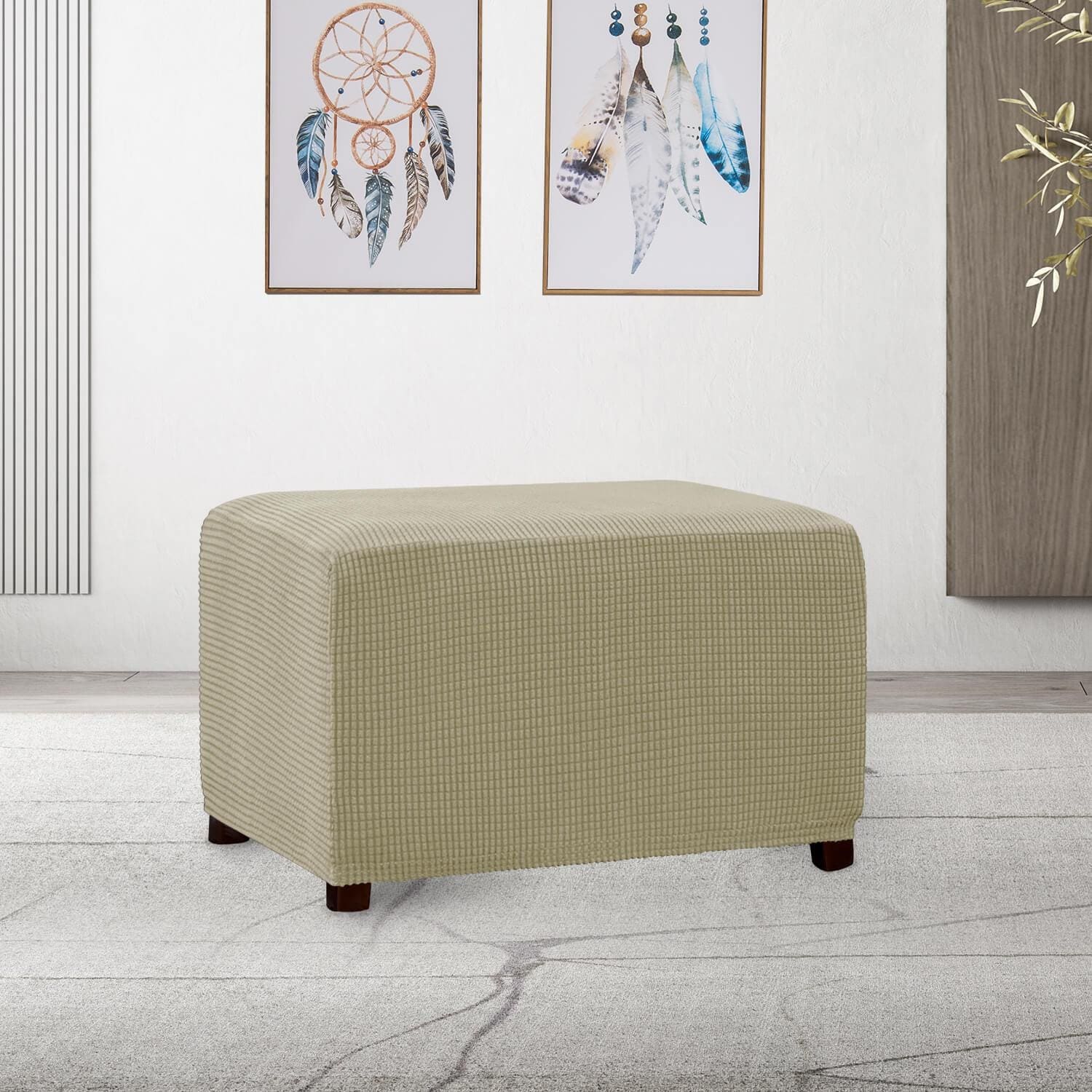 Ottoman hotsell slipcovers rectangle