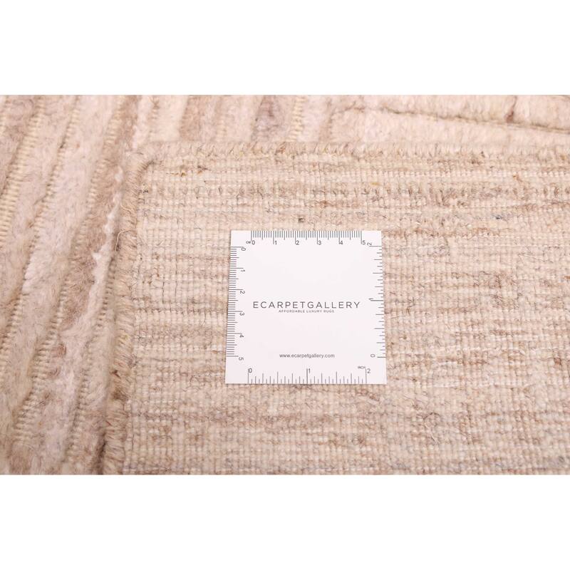 ECARPETGALLERY Hand Loomed Elysian Beige, Tan Wool Rug - 8'0 x 9'10