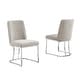 preview thumbnail 5 of 18, Best Quality Furniture Boucle 2pc Chairs Chrome Legs