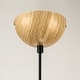 preview thumbnail 12 of 10, 1-Light Modern Farmhouse White/ Black Dome Gold Leaf Wood Pendant with Opal Glass Globe