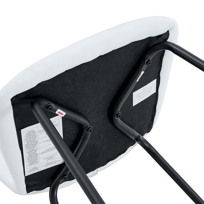 Modern Armless Kitchen Chairs Set of 4 Dining Chairs with Black Metal Legs for Dining Room