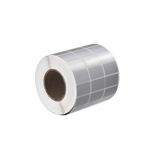Rectangle Label Sticker Metallic Silver 3 Row 5000 Labels 1 Roll - Bed ...