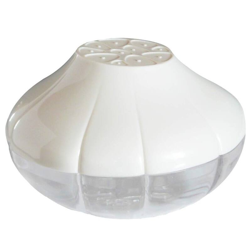 Hutzler Pro-Line Garlic Saver Keeper Storage Container - Keeps Fresh Longer - White