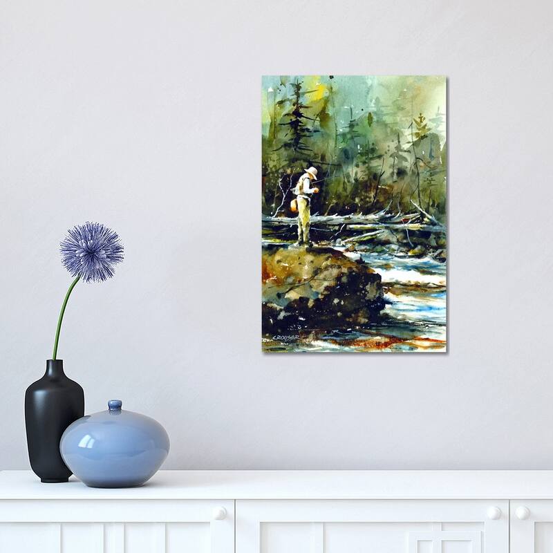 iCanvas "Fishing in the Wild II" by Dean Crouser Canvas Print - 18x12x1.5