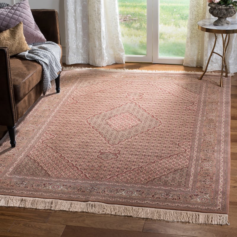 SAFAVIEH Couture Hand-knotted Tabriz Herati Giuditta Traditional Oriental Wool - 4' x 6' - Brown - Rectangle
