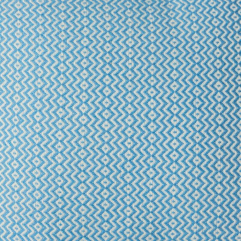 Geometric Chevron Square Throw Pillow with Tassels - 18" - Blue and White