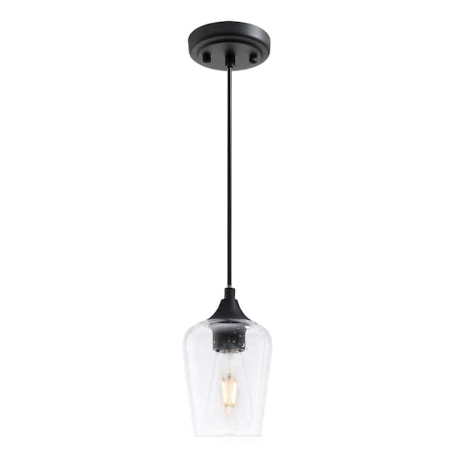 CO-Z 1-light Glass Pendant Light with Adjustable Cord
