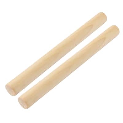 Baking Pastry Pizza Pasta Dough Roller Hand Rolling Pin Beige 28cm Length 2 Pcs