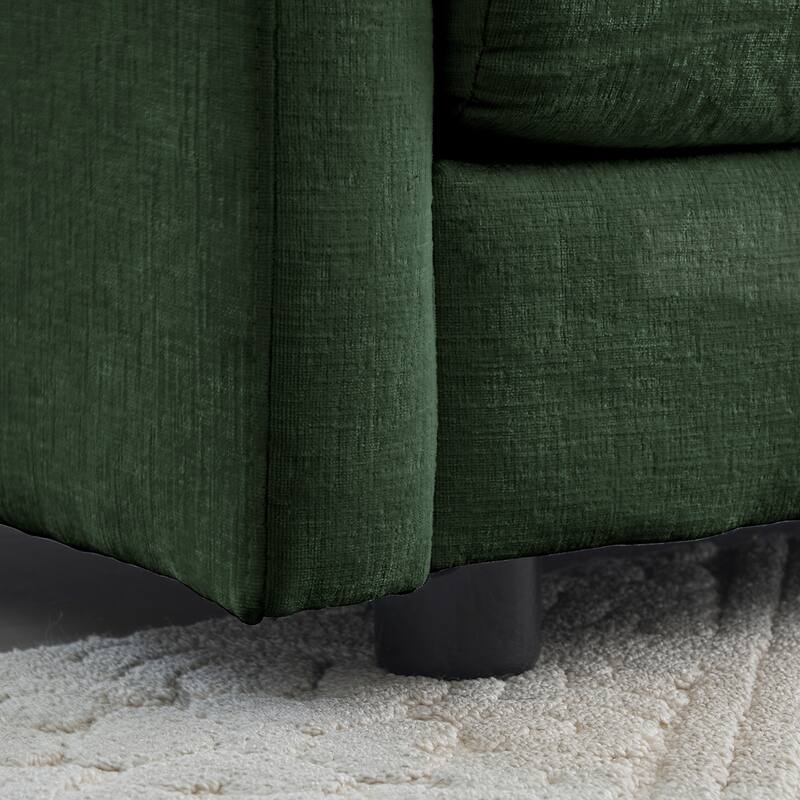 Upholstery Modular L Shaped Sectional Sofa With Reversible Ottoman for Living Room