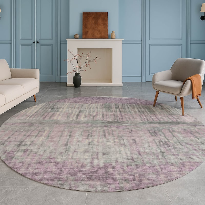 Machine Washable Indoor/ Outdoor Modern Ombre Chantille Rug