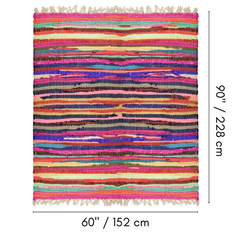 Fabstyles Spectrum Cotton Handmade Area Rag Rug