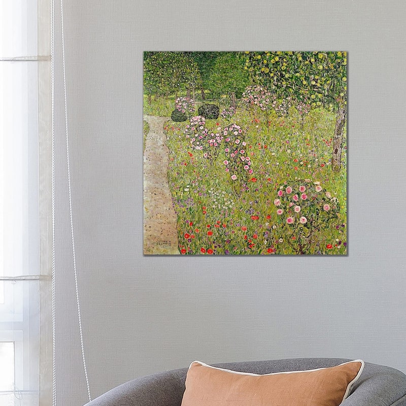 iCanvas "Orchard with roses" by Gustav Klimt Canvas Print - 26x26x1.5