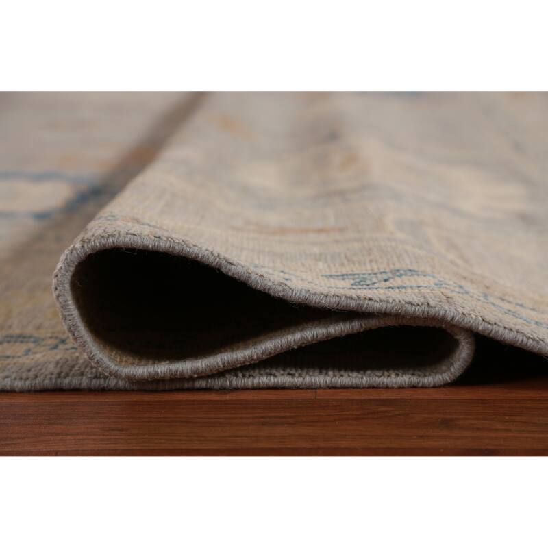 Hand Knotted Oriental 100% Wool Carpet Transitional All-Over Greys & Charcoal Oushak Area Rug - 11' 10'' X 9' 4''