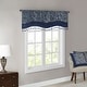 preview thumbnail 10 of 35, Madison Park Aubrey Jacquard Window Rod Pocket Valance with Beads - 50 x 18"