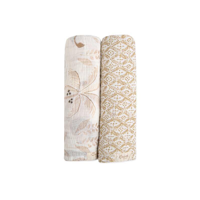 Crane Baby Swaddle Wraps Pack - Cream