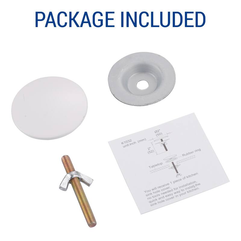 WOWOW Sink Hole Cover Fits 0.31 to 1.89" Holes, Easy Install