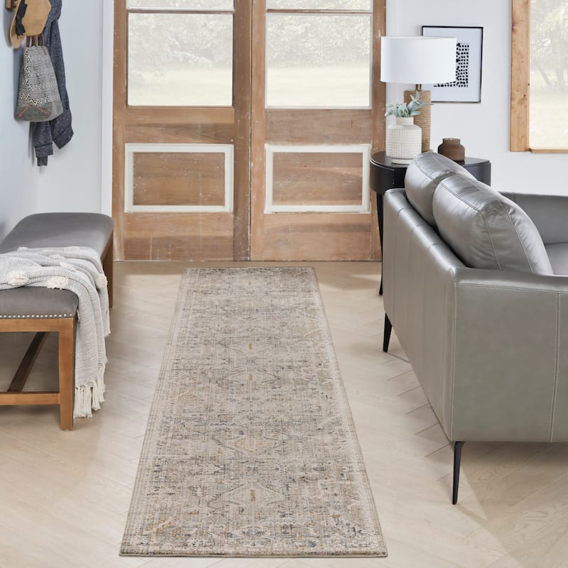 Nourison Nyle Vintage Persian Boho Area Rug - 2' 3" x 10' - Ivory Taupe - Runner